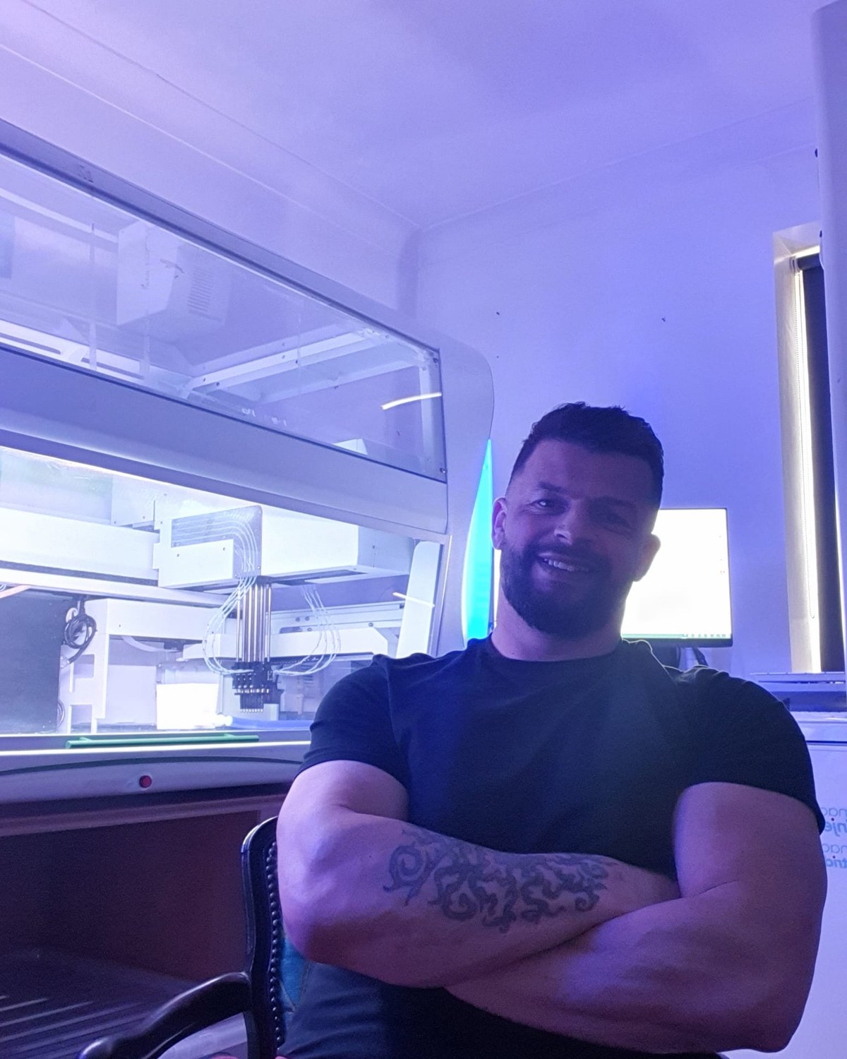 Bogdan Dicoias in the Panacea Bio Chem laboratory